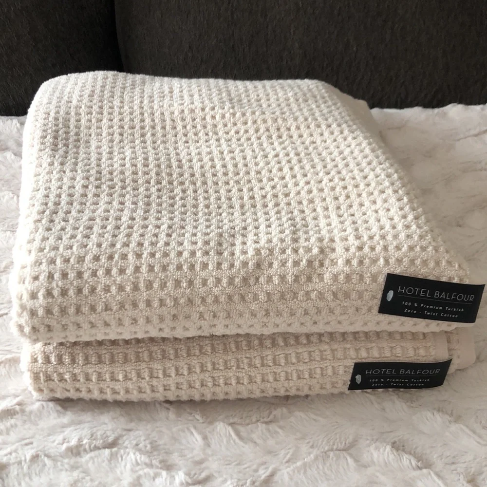 Hotel Balfour Tan Waffle Weave BATH Towels